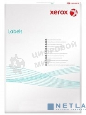 Наклейки Laser/Copier Xerox А4:1, 100 листов (210x297мм) Прямоугольные края