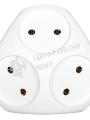 Разветвитель ЭРА 3-м SPx-3-W без заземл. 10А бел.