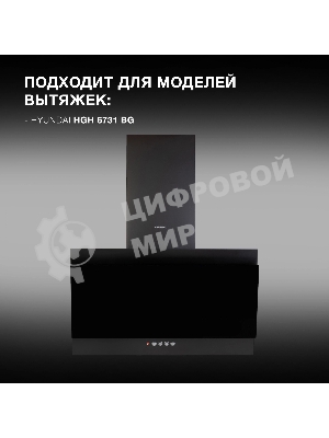 Комплект фильтров Hyundai HCF 00 черный (2шт.)