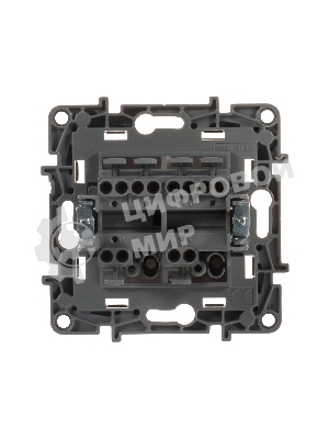 Переключатель 2-клавишный, 10AX, бел. ETIKA 