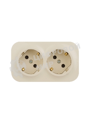 Блок розеток Quteo с предварительным подключением 2x2К+З со шторками, 16A, 250 В, IP 20, Слон. кость