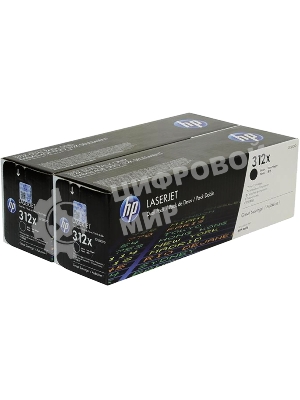 Картридж лазерный двойная упаковка Hewlett-Packard HP 312A CF380XD черный для LaserJet Pro M476dn, M476dw, M476nw 4400 стр.