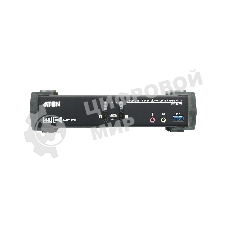 Переключатель KVM ATEN CS1922M-AT-G KVM+Audio+USB 3.0, 1 user USB+DP => 2 cpu USB+DP, со шнурами DP 2x1.5м.+USB 2х1.8м.