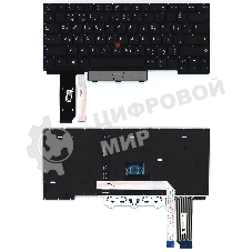 Клавиатура для ноутбука Lenovo IBM Thinkpad E14 черная с подсветкой