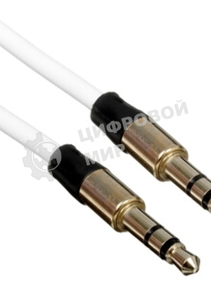 Кабель Cablexpert аудио 90˚ CCAB-01-35MML-1MW, 3.5 Jack (M)/3.5 Jack (M), белый, 1м, блистер