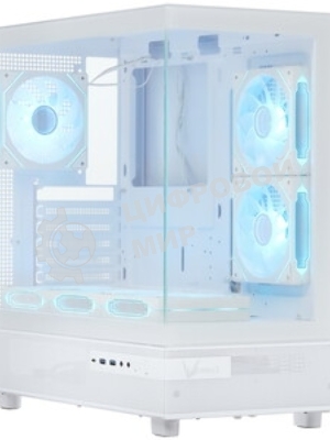 Компьютерный корпус AeroCool/Formula Crystal U2M Floe белый без БП mATX 1xUSB 3.0 audio bott PSU