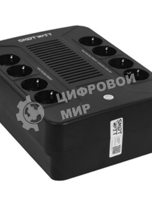 Источник бесперебойного питания UPS SAFE PRO 650, Li-AS, Br, 600/360 ВА/Вт, LED, USB, RJ11/45, SCHUKOx8, 1*7 Ач