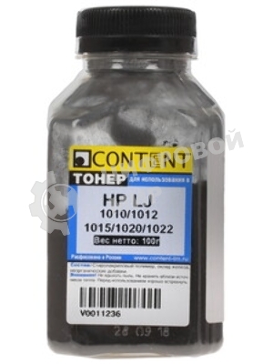 Тонер Content - для HP LJ 1010/1015 100 гр. банка