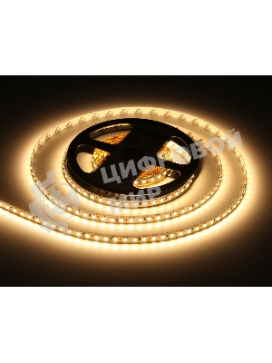 Светодиодная лента GS1101 2835 120Led/ 9.6W m/ 12V IP20 3000K/ 5000*8*1.2mm (2 конт.)
