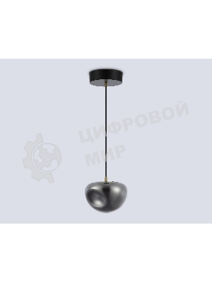 Подвесной светодиодный светильник Ambrella light LH12001 BK/GD/SM черный/золото/дымчатый 6W 3000K D180*145