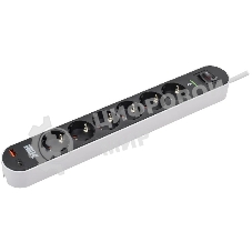 Фильтр сетевой СФ-06К 16А USB A+C 20Вт 3м 3х1,5мм2 черный