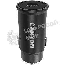 Автомобильный адаптер Canyon, PD 20W Pocket size car charger, input: DC12V-24V, output: PD20W, support iPhone12 PD fast charging, Compliant with CE RoHs, Size: 50.6x23.4x23.4, 18g, черный
