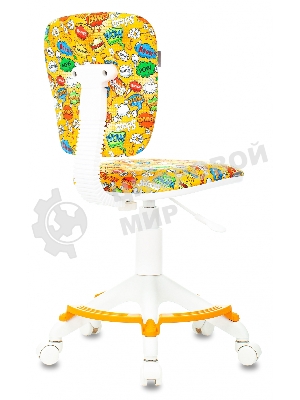 Кресло Бюрократ CH-W204/F оранжевый, ткань, 120 кг, подставка для ног