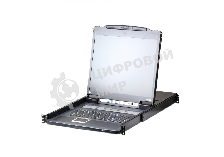 Переключатель KVM 16-портовый IP с ЖК-дисплеем Slideaway/ATEN SINGLE RAIL 16P PS/2-USB LCDKVMP 19INCH WIH IP