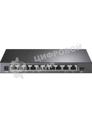 Настольный коммутатор TP-Link TL-SL1311P, 8 портов 10/100 Мбит/с с поддержкой PoE+, 2 гигабитных порта без поддержки PoE, 1 порт SFP, 802.3af/at, бюджет PoE — 65 Вт, стальной корпус