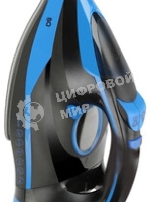 Утюг BQ SI1005 черный/синий, 3000 Вт, 60 г/мин, 200 г/мин, 350 мл