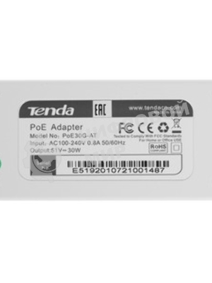 Сетевое оборудование Tenda Адаптер PoE гигабитный (POE30G-AT)