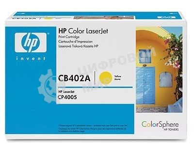 Картридж лазерный HP CB402A желтый CP4005