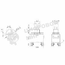 Тумблер Rexant 250V 15А (4c) ON-OFF двухполюсный