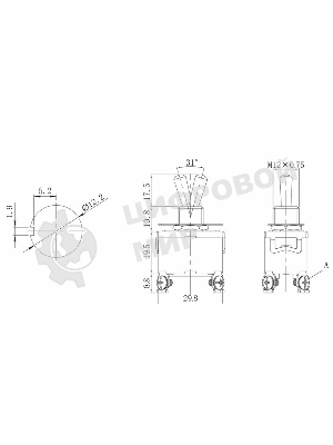 Тумблер Rexant 250V 15А (4c) ON-OFF двухполюсный