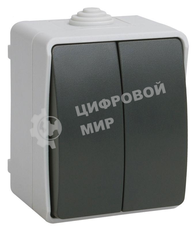 Выключатель 2-кл. ОП ФОРС 10А IP54 сер. ВС20-2-0-ФСр IEK EVS20-K03-10-54-DC