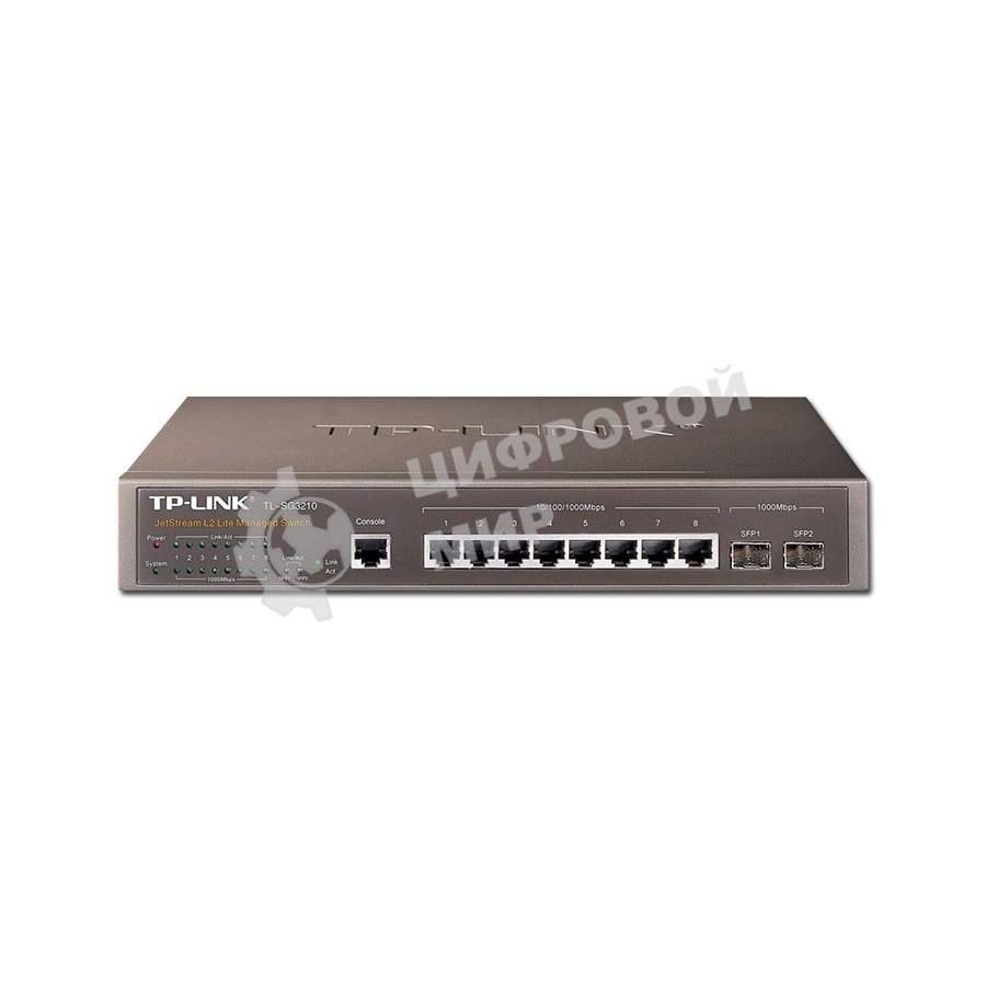 Коммутатор TP-Link SMB TL-SG3210 JetStream 8-Port Gigabit L2 Lite Managed Switch with 2 SFP Slots