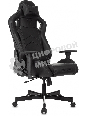 Кресло Knight Gladiator черный, экокожа, 120 кг, механизм качания