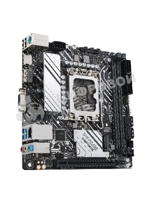 Материнская плата ASUS PRIME H610I-PLUS-CSM, LGA 1700, Intel H610, 2xDDR5, 4xSATA, 1xM.2 PCIe 3.0 x4, 1xPCIe 4.0 x16, 1xHDMI, 1xDP, 1xVGA, 2xUSB-A 3.2 Gen 1, 2xUSB-A 2.0, 1x 1Gb LAN, 3x3.5 мм, 7.1, Mini-ITX