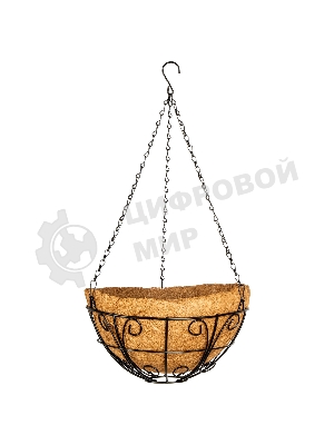 Кашпо подвесное с декором Palisad с кокосовой корзиной, диаметр, 30 см