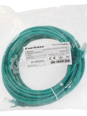 Патч-корд ExeGate UTP-RJ45-RJ45-5e-5M-GN, UTP, cat.5e, 5м, зеленый