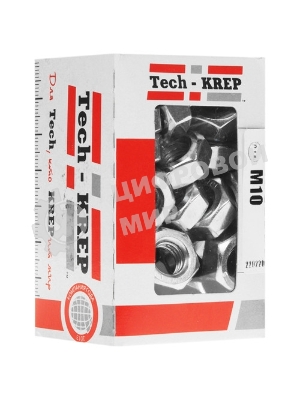 Гайка Tech-Krep DIN934 шестигранная оцинк. М10 (50 шт) - коробка с ок. 105249