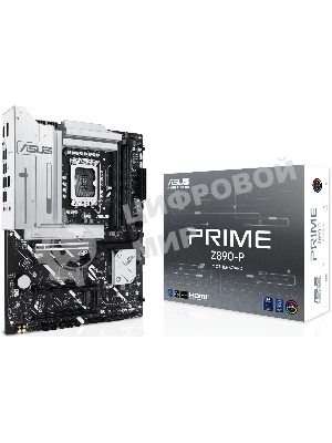 Материнская плата ASUS PRIME Z890-P, LGA 1851, Intel Z890, 4xDDR5, 4xSATA, 4xM.2, 1xPCIe 5.0 x16, DisplayPort, HDMI, USB Type-C, 1x2.5Gb LAN, 3x3.5 мм, 7.1, ATX