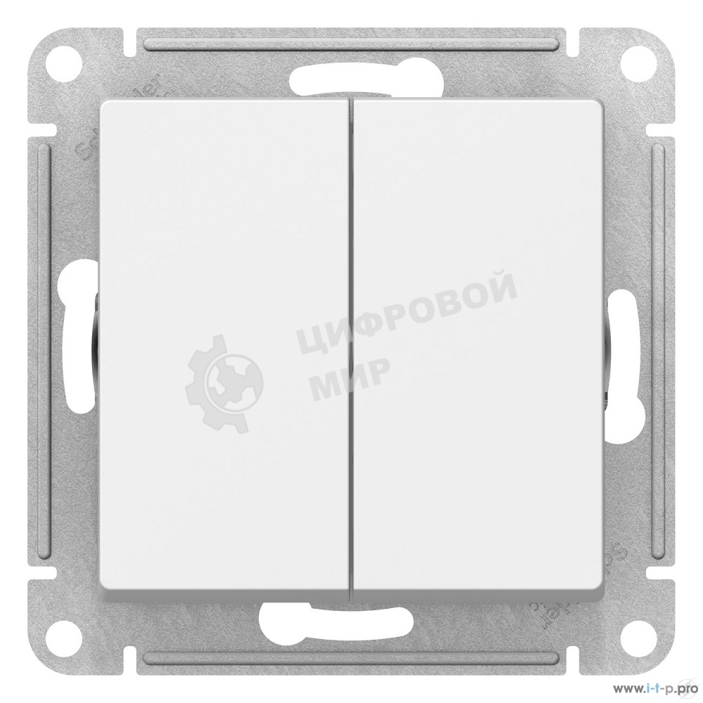 Механизм выключателя 2-кл. AtlasDesign (сх.5) 10АХ бел. SchE ATN000151