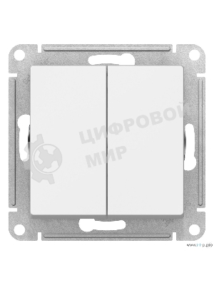 Механизм выключателя 2-кл. AtlasDesign (сх.5) 10АХ бел. SchE ATN000151