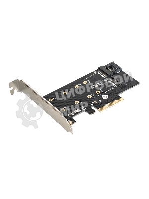Переходник ExeGate EXE-509 M.2 B key + M.2 M Key -> PCI-Ex4/SATA