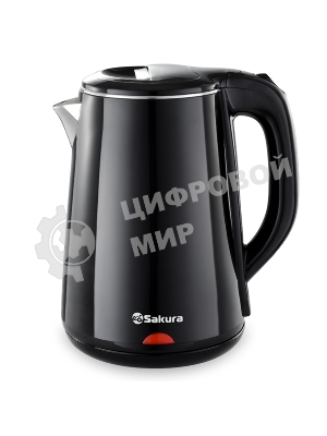 Чайник электрический Sakura SA-2150BK 1.8 л, двойной корпус,черн д