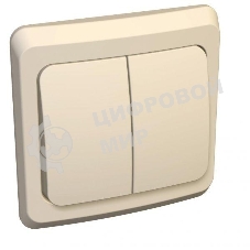Выключатель 2-кл. СП Этюд 10А IP20 крем. SchE BC10-002K