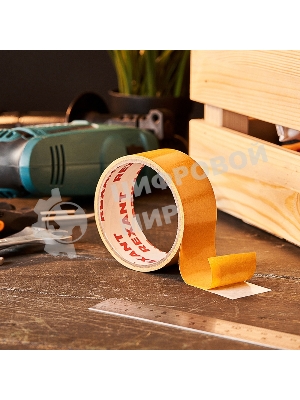 Двухсторонний скотч Rexant, полипропиленовая основа, 38 мм, ролик 5 м