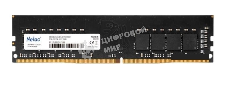 Оперативная память NETAC Basic, DDR4, 8GB (1x8GB), 3200MHz, CL16, DIMM