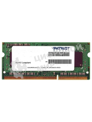 Оперативная память Patriot Signature, DDR4, 4GB (1x4 GB), 2400 MHz, CL17, SO-DIMM