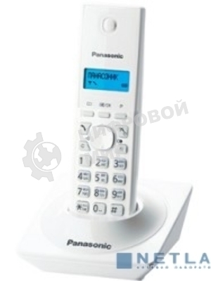 Телефон беспроводной (DECT) Panasonic KX-TG1711RUW (белый) АОН, Caller ID,12 мелодий звонка,подсветка дисплея,поиск трубки