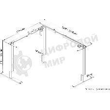 Подстолье Cactus CS-EDXLF-WT каркас белый