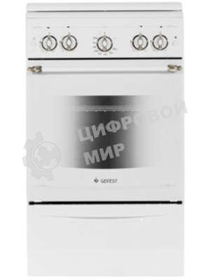 Плита газовая Gefest ПГ 5100-02 0185 белый, конфорок 4 шт, духовка 52 л, 50 см x 85 см x 58.5 см
