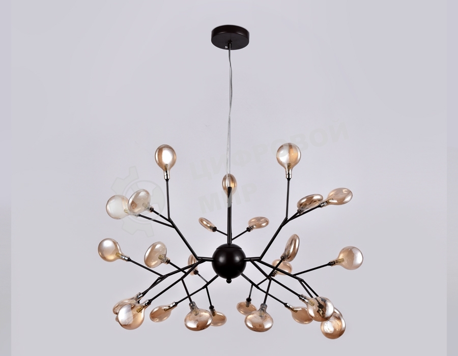 Светильник Ambrella light TR3013/27 DCF/TI темный кофе/янтарь G4/27 max 20W D750*650