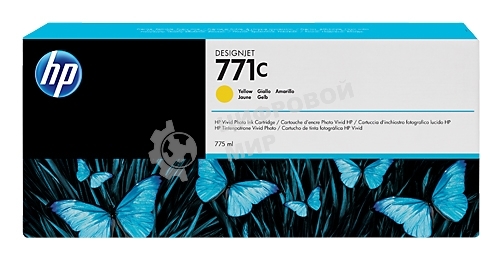 Картридж струйный HP №771C B6Y10A желтый для HP DJ Z6200 (775мл)