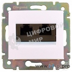 Компьютерная двойная розетка Legrand Valena 774231, белая RJ45 5 кат UTP