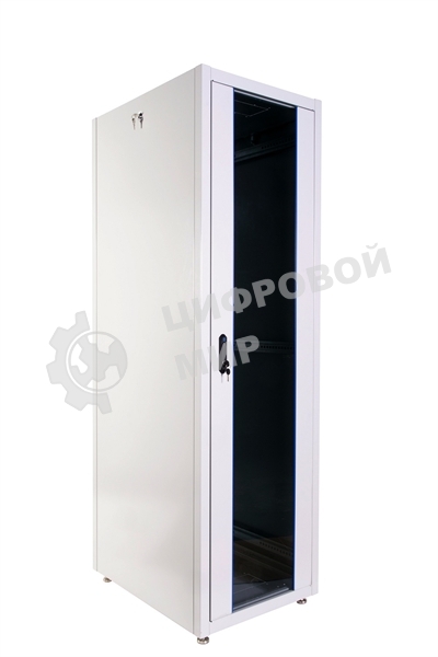 Шкаф телекоммуникационный напольный ЭКОНОМ 42U (600 800) дверь стекло, дверь металл