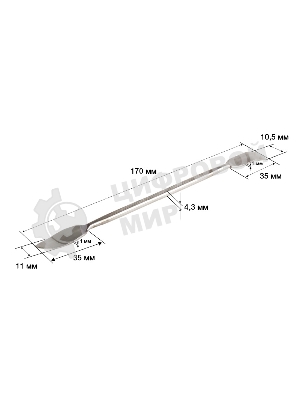 Спуджер металлический Rexant широкий (лопатка двухсторонняя) 170 мм