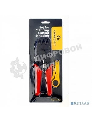 Набор инструментов Cablexpert TK-TP-01, для обжима, обрезки, зачистки и заделки витой пары