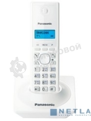 Телефон беспроводной (DECT) Panasonic KX-TG1711RUW (белый) АОН, Caller ID,12 мелодий звонка,подсветка дисплея,поиск трубки